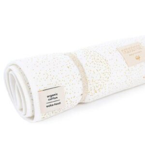 Matelas à langer de Voyage Bubble Blanc Or coton Bio NOBODINOZ l www.little-home.fr Cadeau de Naissance