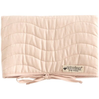 Matelas à langer nomade matelassé Marbella rose pastel bloom pink coton Bio NOBODINOZ l little-home.