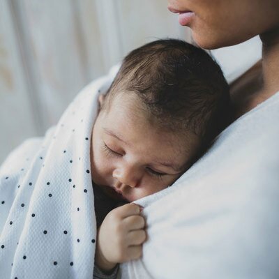 Couverture lange Adorable Dot White MIES and Co