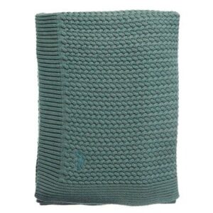 Couverture tricot naissance vert forest MIES and Co