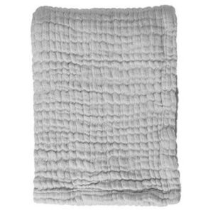 Couverture bébé mousseline bio gris clair MIES and Co