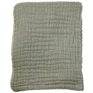 Couverture bébé mousseline bio vert Thyme MIES and Co