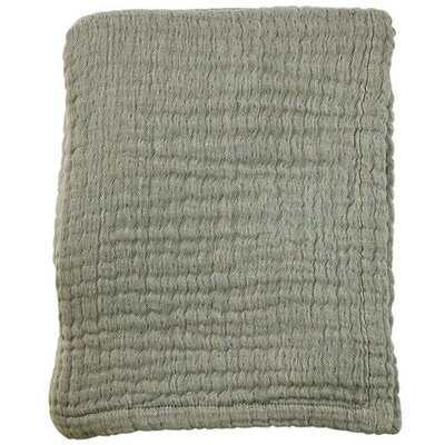 Couverture bébé mousseline bio vert Thyme MIES and Co