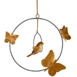 Mobile oiseau Mobile papillon bohème moutarde ocre rétro NUMERO 74 l www.little-home.fr Mobile naissance