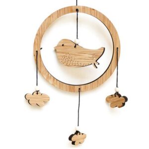 Mini Mobile bois - oiseau bird TED and TONE l www.little-home.fr Attrape-rêves Superhero Bois Naturel