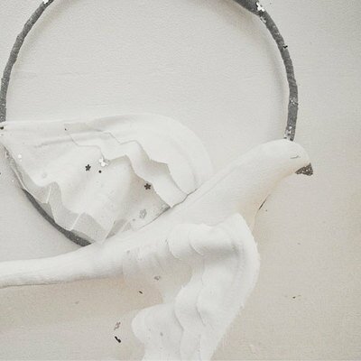 Mobile oiseau argent BORAMIRI