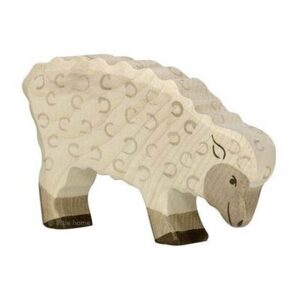 Figurine animal en bois - mouton mangeant HOLZTIGER
