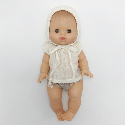 Poupée Poupon blouse liberty fille Asie PAOLA REINA www.little-home.fr