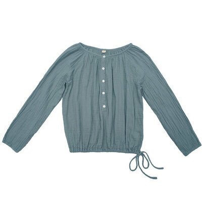 Chemise blouse Naia femme bleu gris ice blue NUMERO74 mode femme adolescente N74