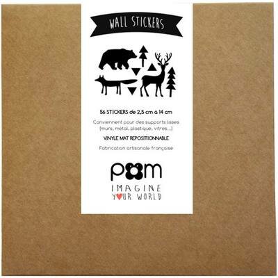 Stickers Forêt - noir POM Stickers Muraux Décoration Design Chambre Bébé Enfant Ado