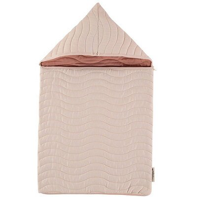 Nid d'ange matelassé Helsinki Rose pastel Bloom pink coton Bio NOBODINOZ chancelière llittle-home.fr