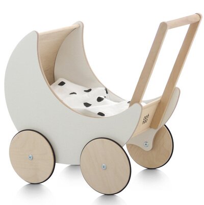 Landau Poupée Design blanc OOH NOO l www.little-home.fr Jouet bois Poupée