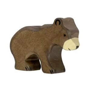 Figurine animal en bois - petit ours brun HOLZTIGER