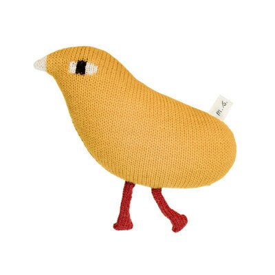 Peluche tricot petit poulet poussin jaune MAIN SAUVAGE peluche enfant design l www.little-home.fr poule