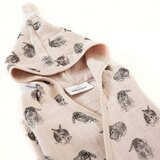 Peignoir de bain Pepin - lapins rose fané MOUMOUT