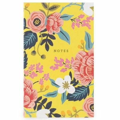 Carnet de poche fleuri Jaune Birch Floral RIFLE PAPER CO