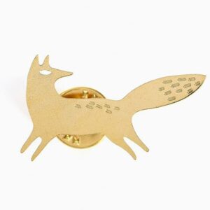 Broche Pin's loup wolf doré à l'or fin TITLEE PARIS l www.little-home.fr Bijoux Femmes Ados Titlee PARIS