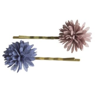 2 barrettes fleurs - Denim MAILEG