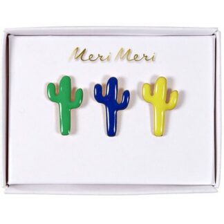 3 Pin's broches épinglettes Cactus MERI MERI coffret cadeau bijoux enfant