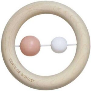 Hochet anneau de dentition bois - blush PETIT STELLOU