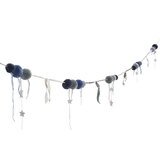 Guirlande Pompons - bleu NUMERO 74