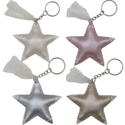 Porte-clés étoile - nacré NUMERO 74