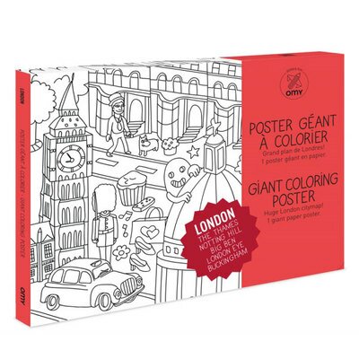 Poster géant à colorier - Coloriage Londres OMY DESIGN Play l www.little-home.fr Coloriages Enfant OMY