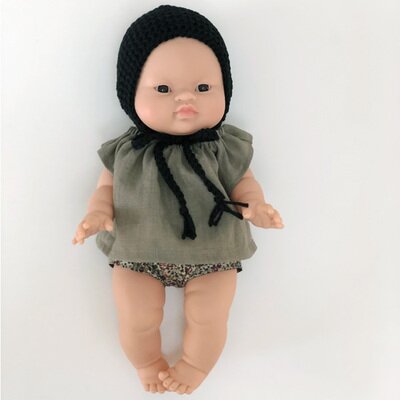 Poupée Poupon blouse liberty fille Asie PAOLA REINA www.little-home.fr