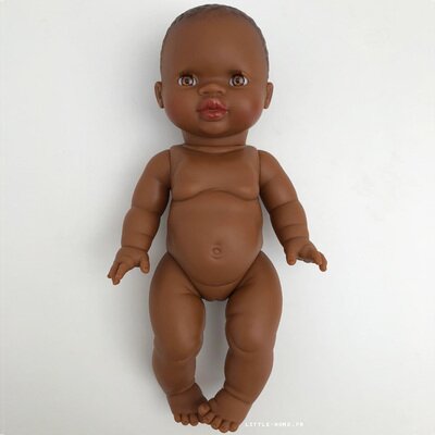 Poupée Poupon Petite Fille Afrique nue PAOLA REINA www.little-home.fr Poupée Gordi Bébé Baigneur Fille