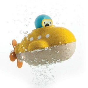 Jouet bain sous-marin jaune PLAN TOYS l www.little-home.fr Jouet bain Enfant Bébé Jouet d'activité BIO