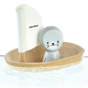 Jouet bain bateau phoque bois PLAN TOYS l www.little-home.fr Jouet bain Enfant Bébé Jouet d'activité BIO