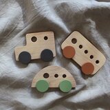 Mini Set voitures rétro 70's Jouets en bois PINCH TOYS www.little-home.fr