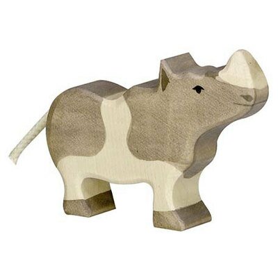 Figurine animal en bois - petit rhinocéros HOLZTIGER