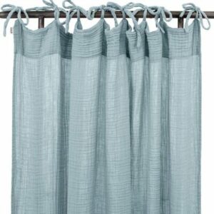 Rideau gaze coton Bio sweet blue NUMERO74 l www.little-home.fr Double rideau décoration chambre enfant