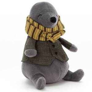 Peluche naissance Taupe velours lisse JELLYCAT