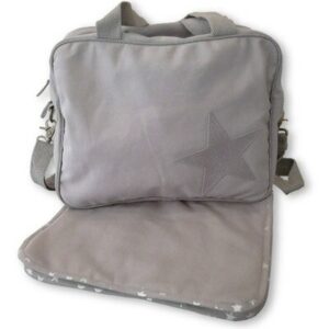 Sac à langer étoile pailletée - gris EVA & OLI