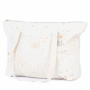 Sac Maternité Paris Bio - Etoiles Stella Naturel NOBODINOZ l www.little-home.fr Sac à langer Maternité