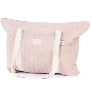 Sac Maternité Paris Bio Bubble bulles roses NOBODINOZ l www.little-home.fr Sac à langer Naissance Bébé
