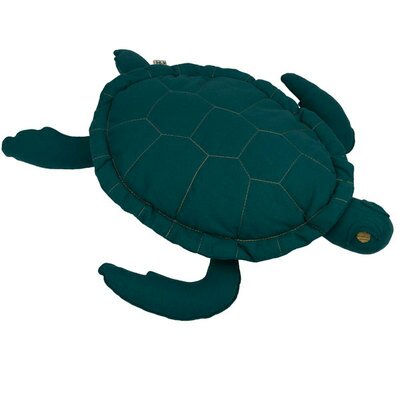 Coussin Samy Turtle - Tortue de mer NUMERO 74 l www.little-home.fr Coussin animal N74 bleu pétrole N74