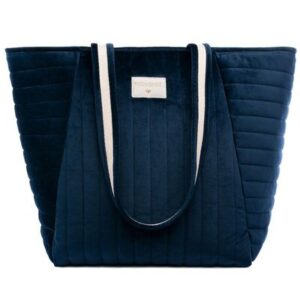 Sac Maternité Savanna - velours Night Blue NOBODINOZ