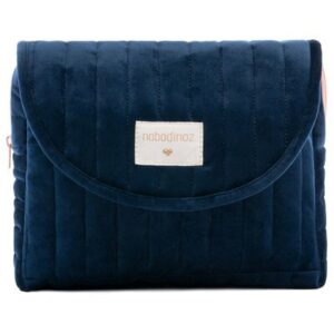 Trousse velours toilette Savanna bleu nuit NOBODINOZ