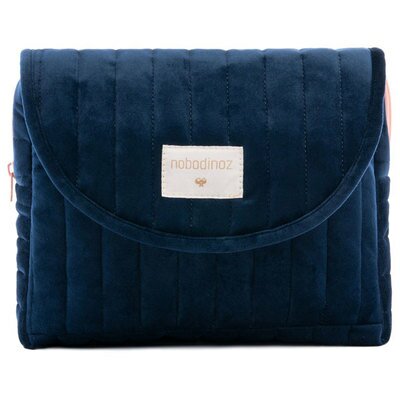Trousse velours toilette Savanna bleu nuit NOBODINOZ