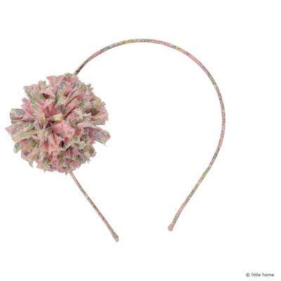Serre-tête maxi pompon Liberty Rose OBI l www.little-home.fr Serre-tête enfant diadème headband Liberty