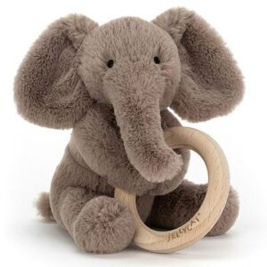 Anneau dentition et peluche - éléphant JELLYCAT