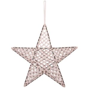 Grande Lampe Etoile macramé - poudre NUMERO 74