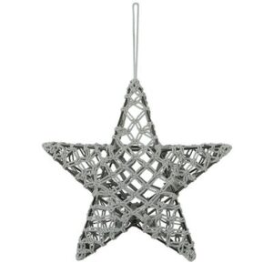 Petite Lampe Etoile macramé - gris clair NUMERO 74