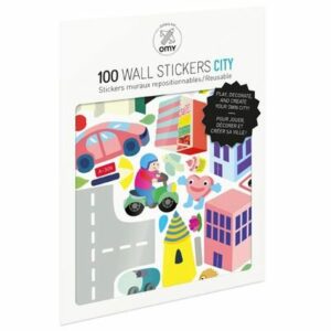 Pochette 100 Stickers muraux repositionnables - City OMY DESIGN and PLAY