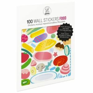 Pochette 100 Stickers muraux repositionnables - Food OMY DESIGN and PLAY