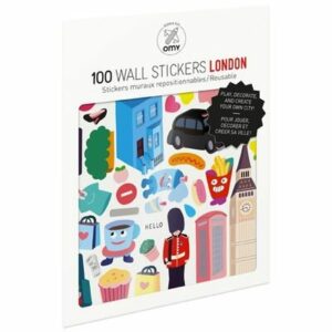 Pochette 100 Stickers muraux repositionnables - Londres OMY DESIGN and PLAY