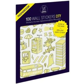 100 Stickers muraux repositionnables phosphorescents - City OMY DESIGN and PLAY